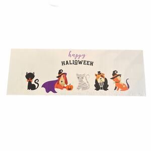 Happy Halloween Cats and Dogs Party Wall Decor